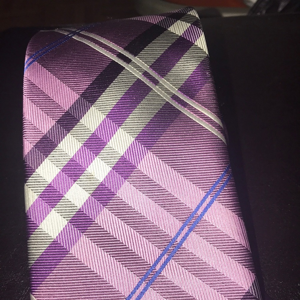 GEOFFREY BEENE purple patterned men’s tie
